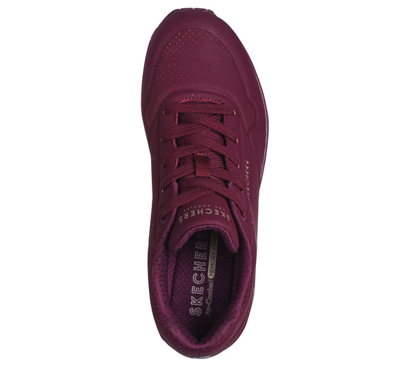 Skechers 73690 Uno Stand On Air Ladies Plum Trainers