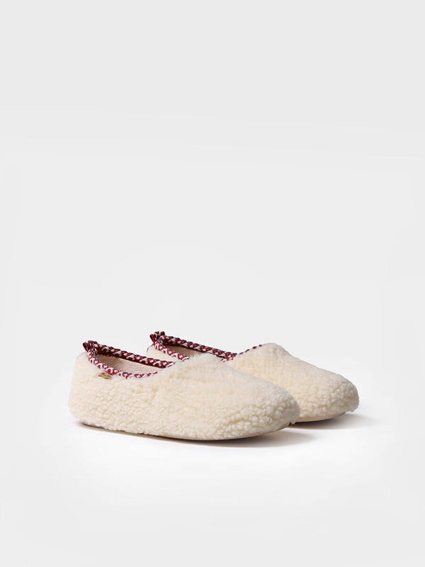 Toni Pons Marta-SH Ladies Spanish White Textile Slip On Slippers