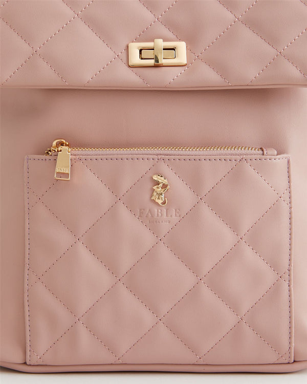 Fable Poetic Pink Quilted Backpack