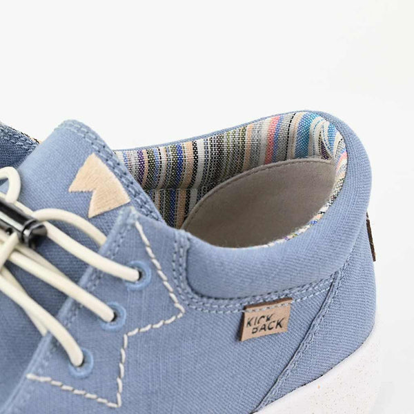 Kickback Haven Mens Light Blue  Textile Arch Support Lace Up Loafers