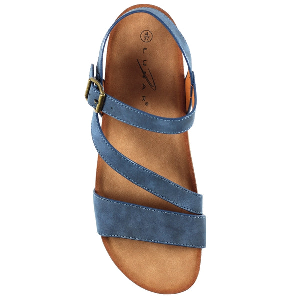 Lunar JLH358 Cluster Ladies Navy Other Buckle Sandals