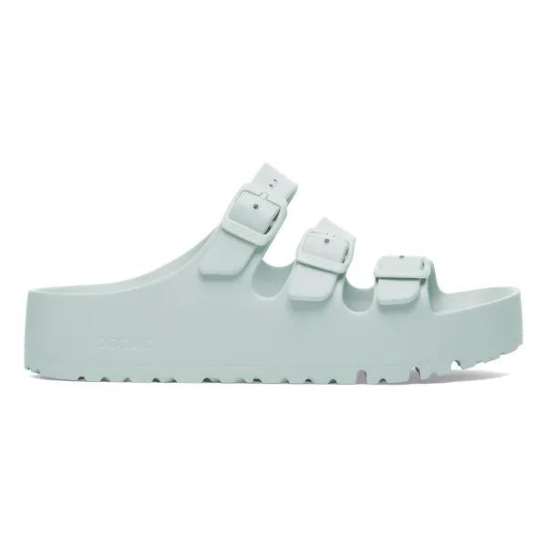 Birkenstock Papillio Florida EVA III Flex Platform Ladies Narrow Surf Green Arch Support Buckle Sandals