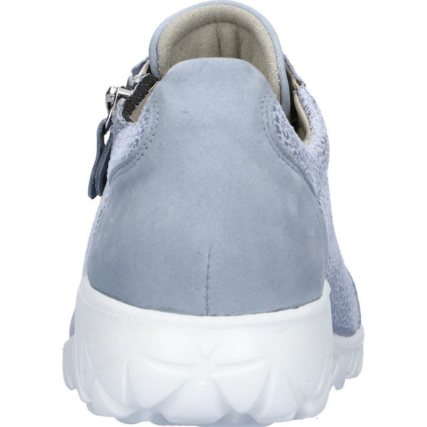 Waldlaufer H89001 237 267 Havy Soft Ladies Blue Nubuck Arch Support Slip On Shoes