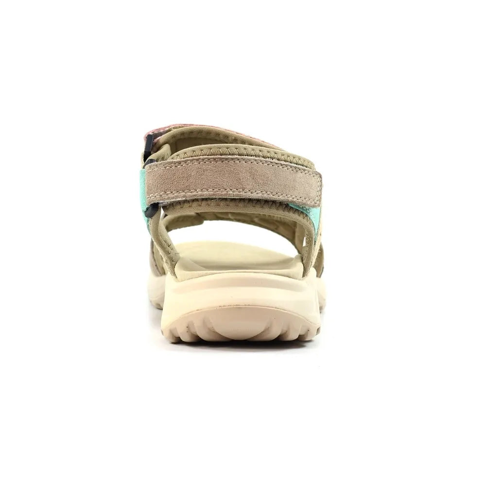 Lunar JLR001 Lazy Dogz Alston Ladies multi leather touch fastening sandals with adjustable straps and cushioned sole.