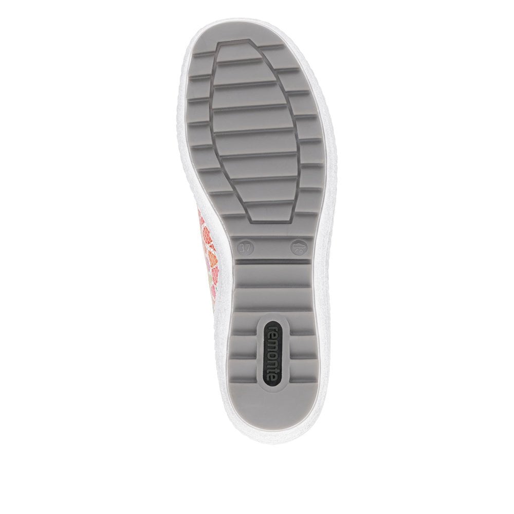 Remonte R1402-97 Ladies Wide Multi Leather Side Zip Trainers