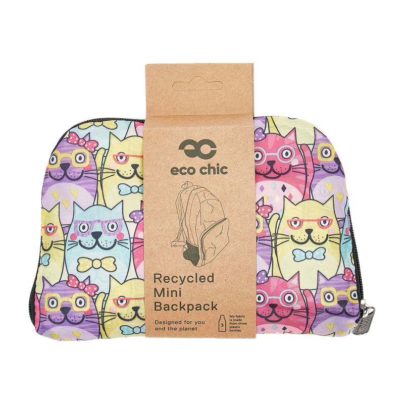 Eco Chic G35 Multiple Glasses Cat Recycled Plastic Mini Kids Backpack