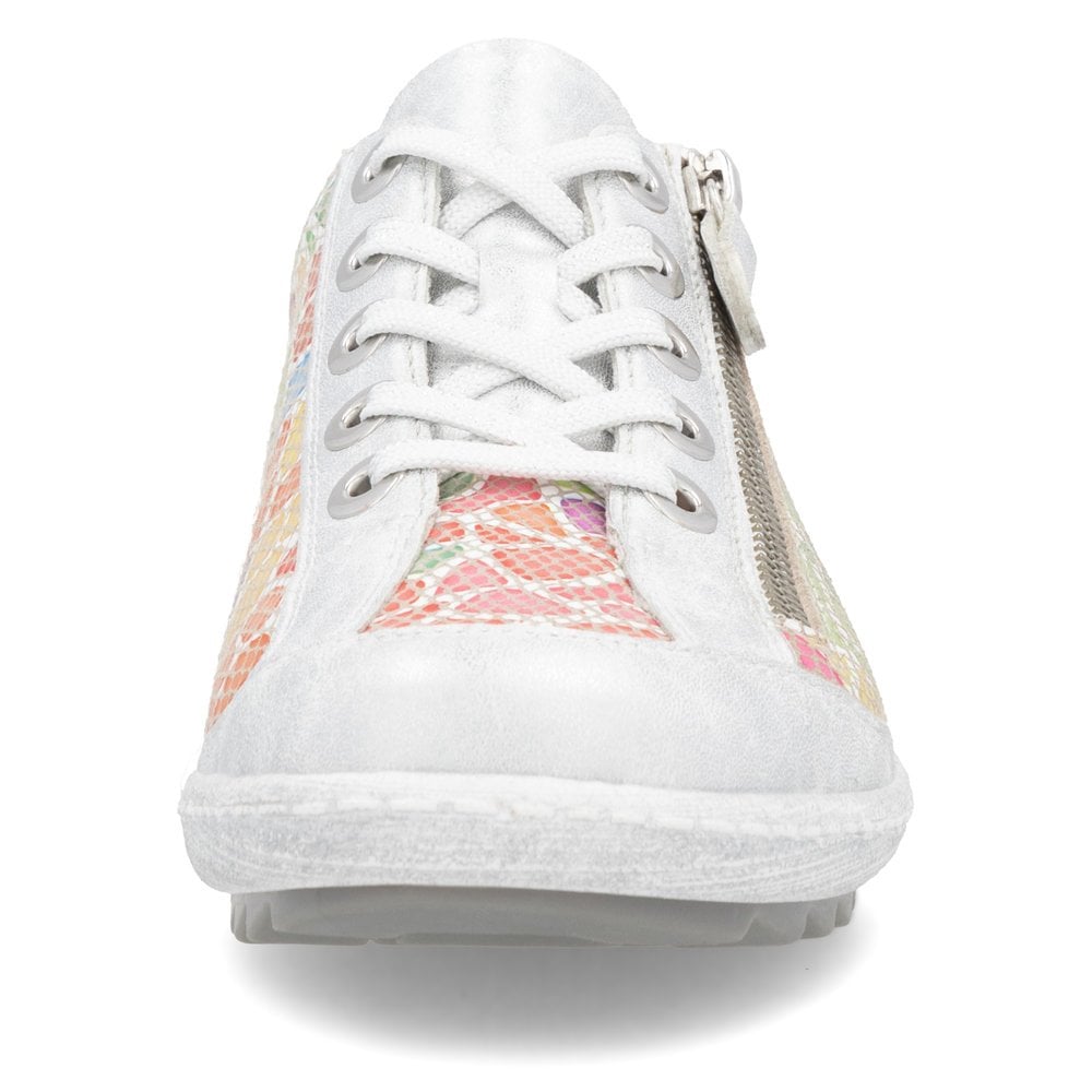 Remonte R1402-97 Ladies Wide Multi Leather Side Zip Trainers