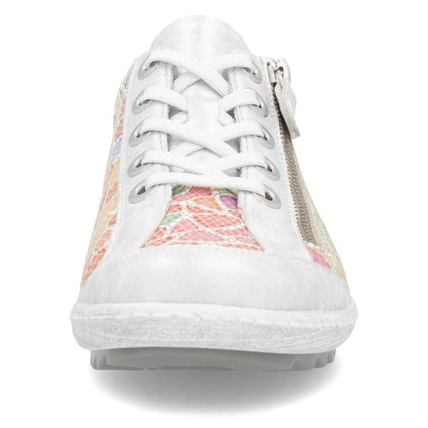 Remonte R1402-97 Ladies Wide Multi Leather Side Zip Trainers