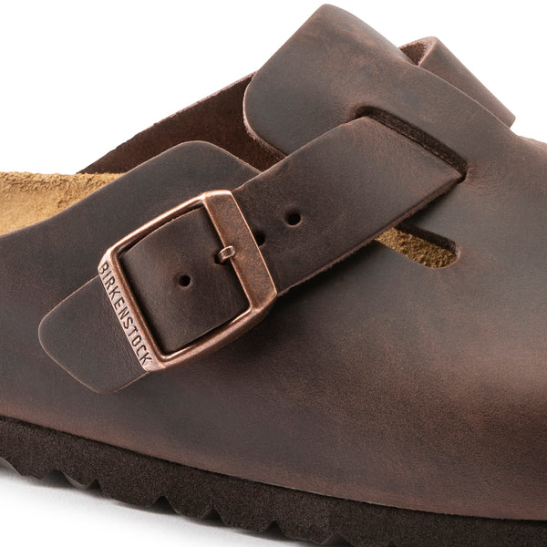Birkenstock Boston Oiled Mens Habana Leather Arch Support Slip On Mules