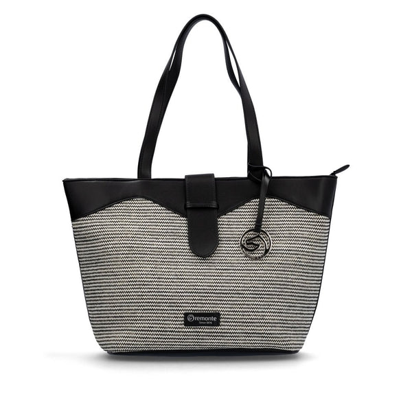 Remonte Q0759-02 Black & White Tote Bag