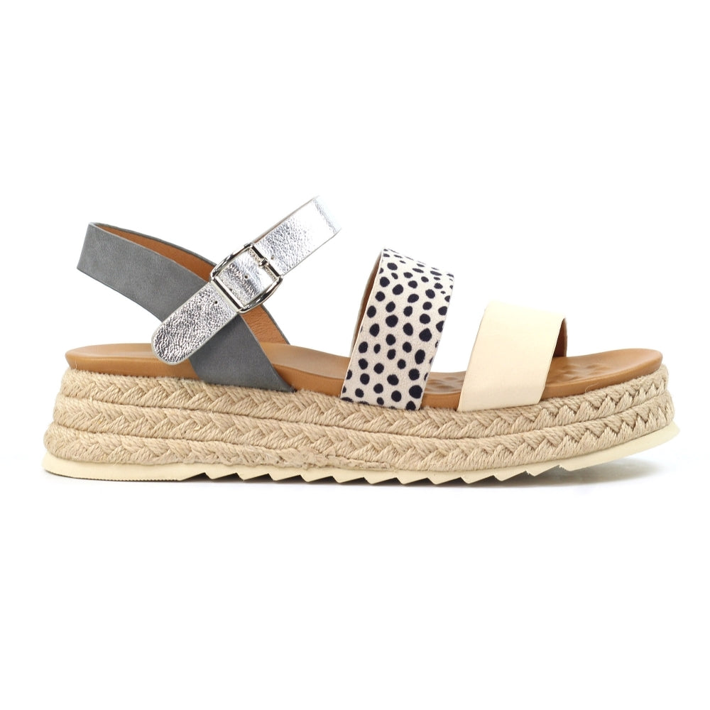 Lunar JLH493 Summer Ladies Beige Other Buckle Sandals
