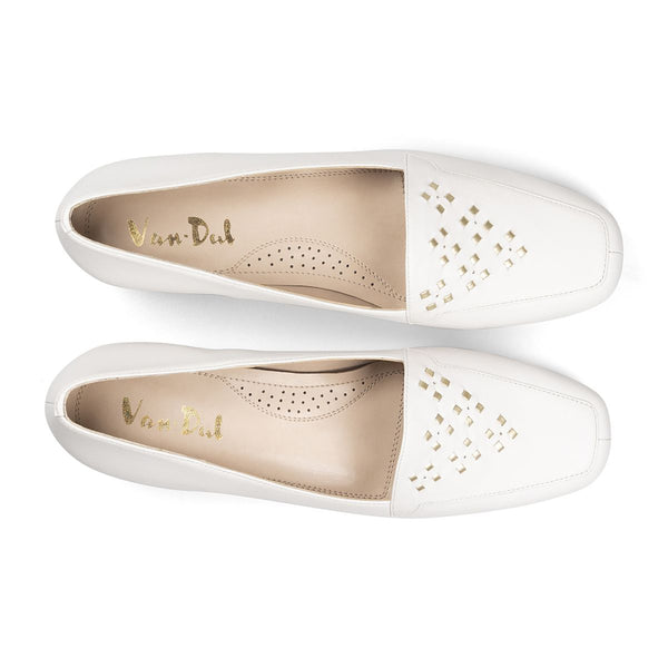 Van Dal Verona II SM 1298 0007 Ladies White Combi Leather Slip On Shoes