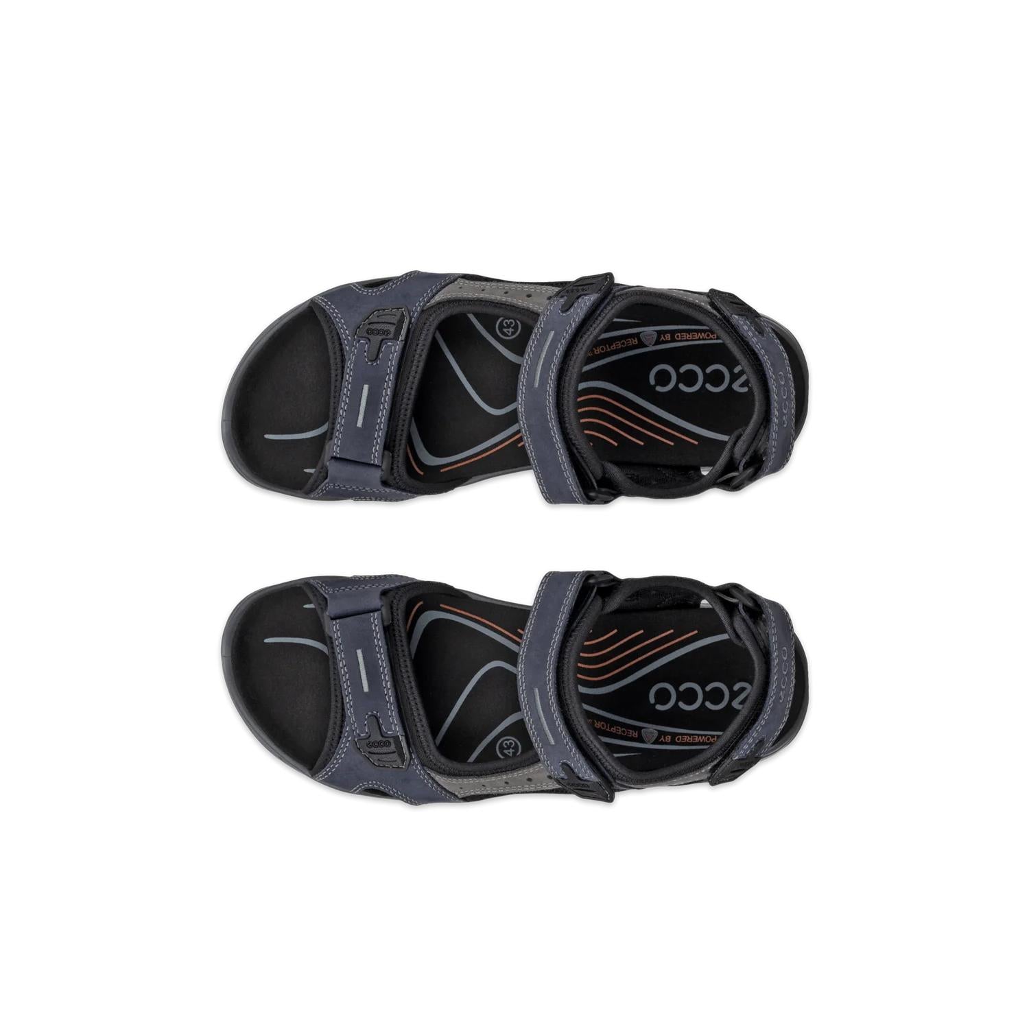 Ecco Offroad Yucatan Mens Marine Nubuck Touch Fastening Sandals