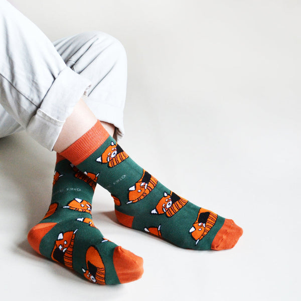 Barekind Save The Reds Pandas Bamboo Socks