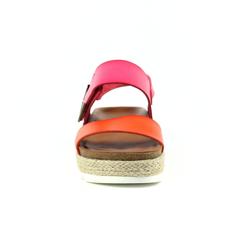 Lunar JLH356 Deanna II Ladies Pink Other Touch Fastening Sandals
