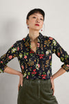 Seasalt Larissa Shirt Botanical Collage Onyx
