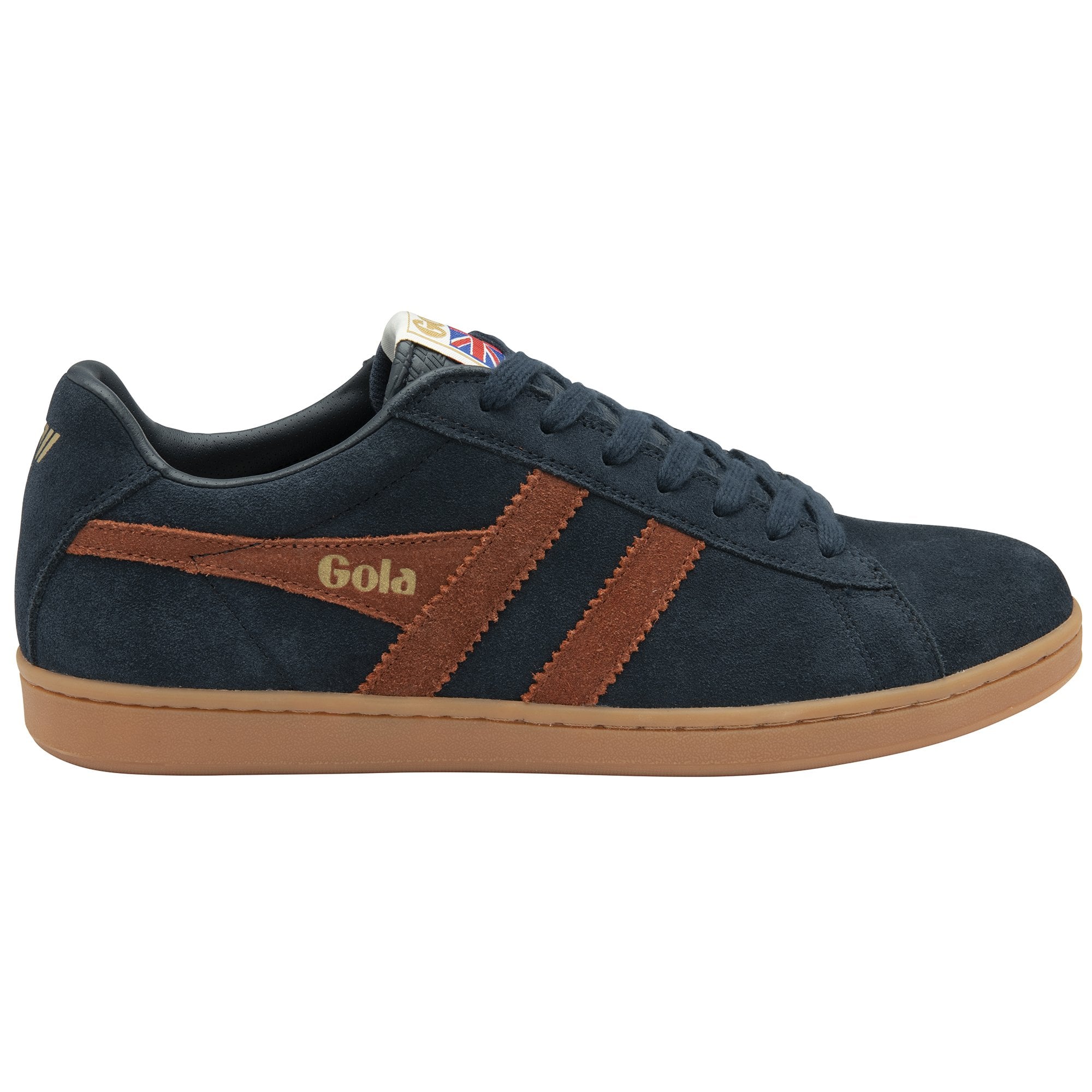 Gola Equipe Mens Navy Suede Lace Up Trainers