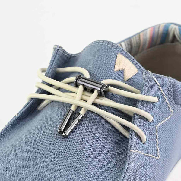 Kickback Haven Mens Light Blue  Textile Arch Support Lace Up Loafers