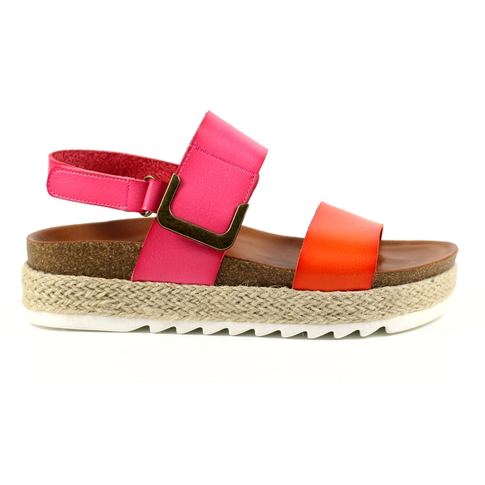 Lunar JLH356 Deanna II Ladies Pink Other Touch Fastening Sandals