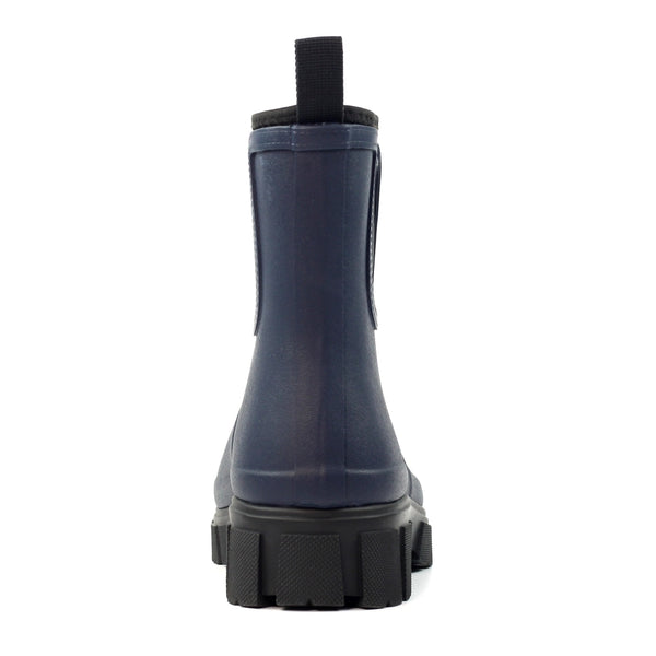 Lazy Dogs Lake Ladies Navy Waterproof Elasticated Wellies