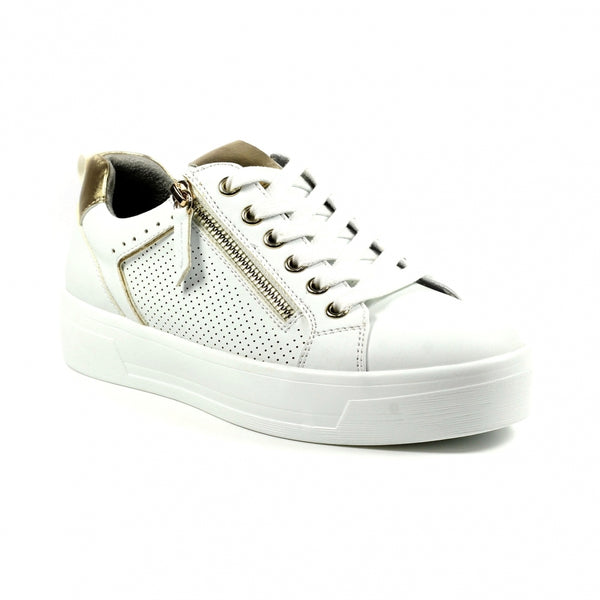 Lunar DLB042 Nia Ladies White Other Lace Up Trainers