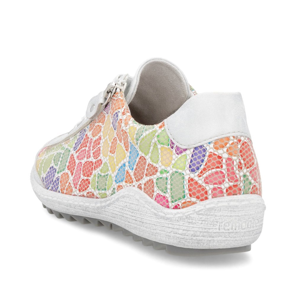 Remonte R1402-97 Ladies Wide Multi Leather Side Zip Trainers
