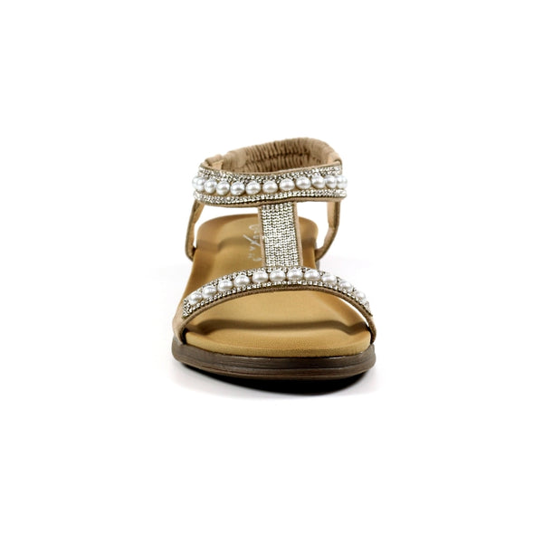 Lunar JLH078 Tancy Ladies Beige Other T-bar Sandals
