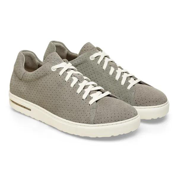 Birkenstock Bend Low Ladies Stone Coin Suede Arch Support Lace Up Trainers
