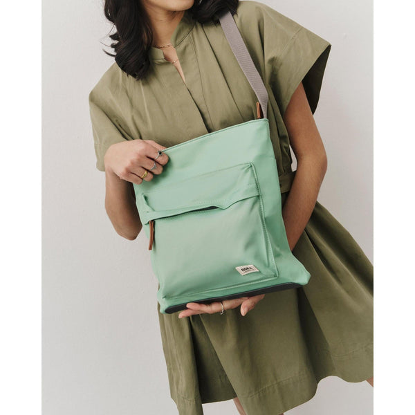 Roka Kennington B Crossbody Recycled Nylon Matcha