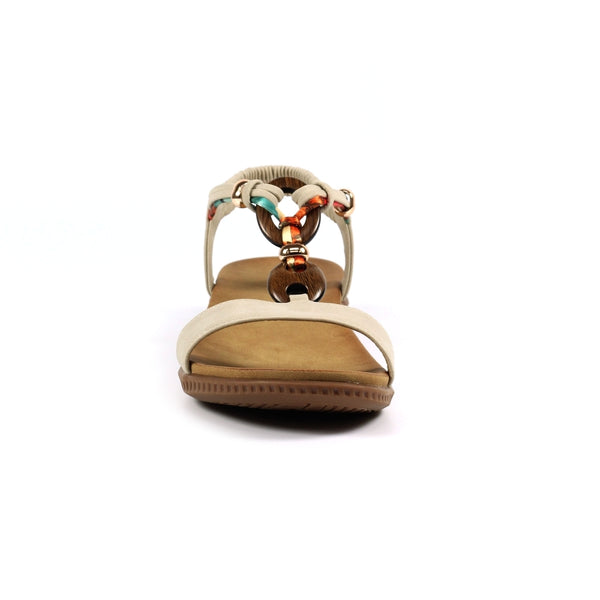 Lunar JLH475 Brava Ladies Beige Other Elasticated Sandals