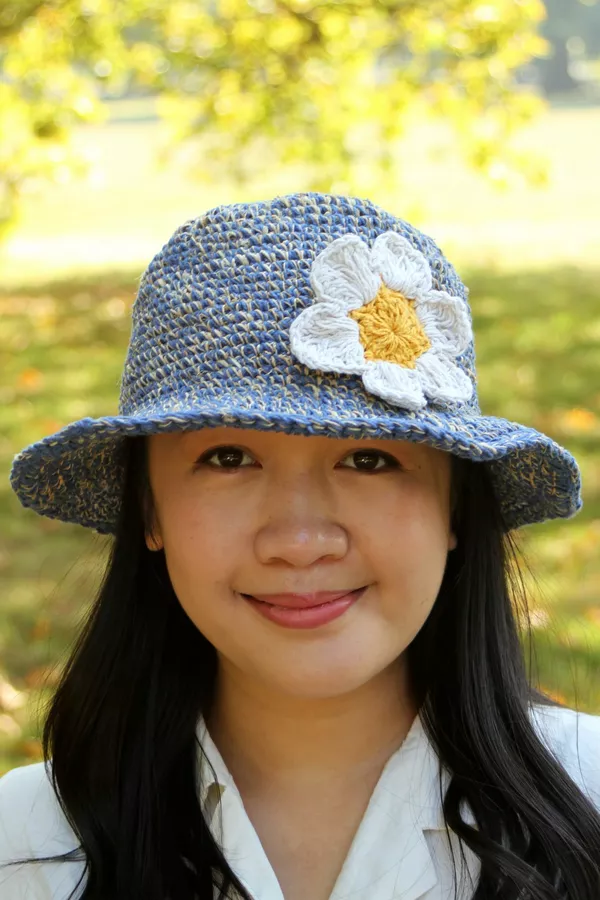 Pachamama Daisy Hemp/Cotton Hat Denim