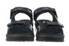 MBT Kisumu 3S Mens Black Leather Arch Support Touch Fastening Sandals