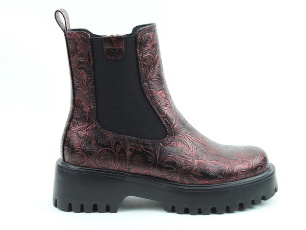 Heavenly Feet Alana Ladies Ruby Vegan Zip & Lace Ankle Boots