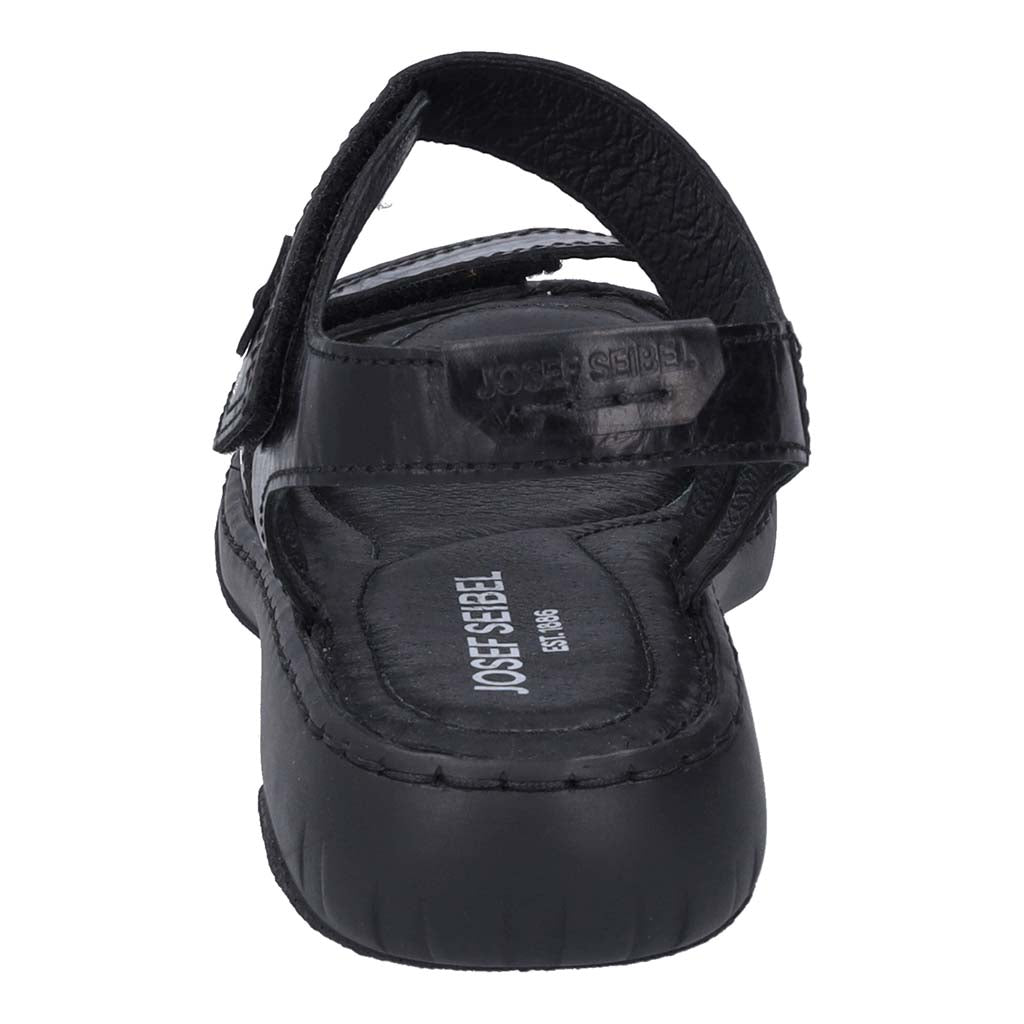 Josef Seibel Debra 58 Ladies Black Leather Touch Fastening Sandals