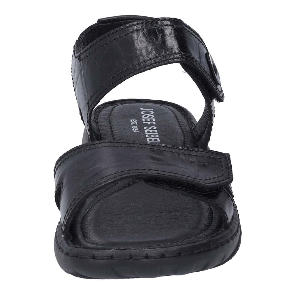 Josef Seibel Debra 58 Ladies Black Leather Touch Fastening Sandals