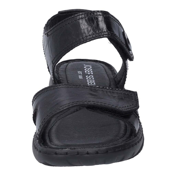 Josef Seibel Debra 58 Ladies Black Leather Touch Fastening Sandals