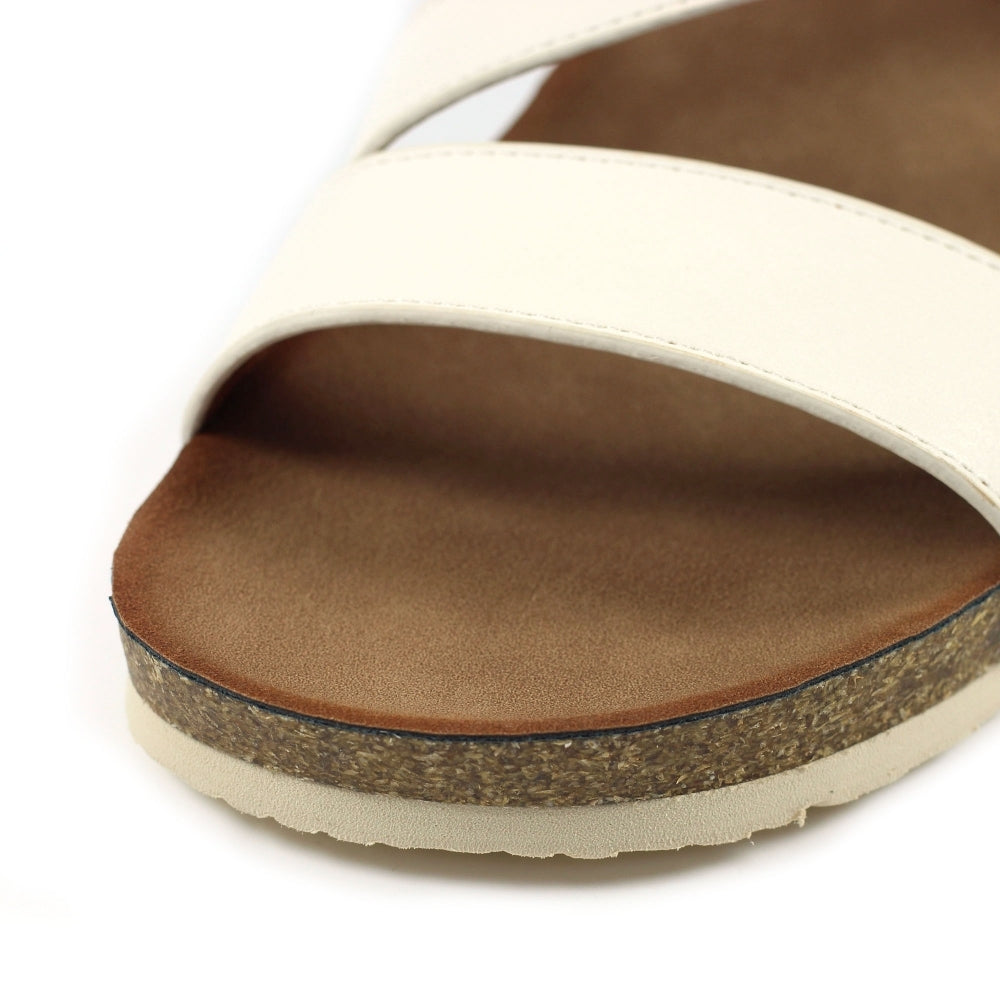 Lunar JLH358 Cluster Ladies White Other Buckle Sandals