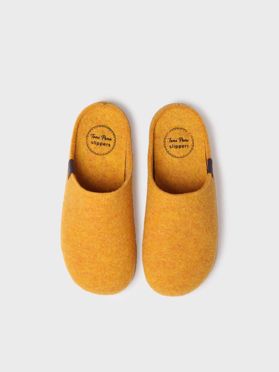Toni Pons Mona-FR Ladies Spanish Yellow Textile Slip On Slippers