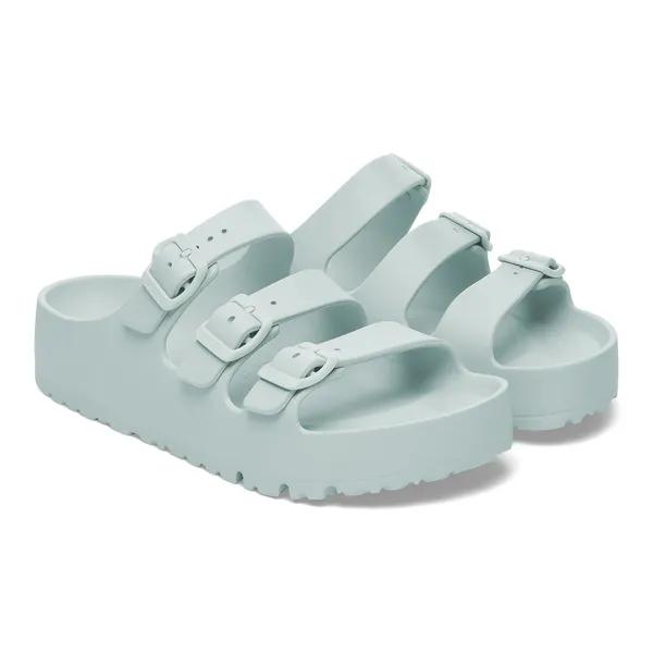 Birkenstock Papillio Florida EVA III Flex Platform Ladies Narrow Surf Green Arch Support Buckle Sandals