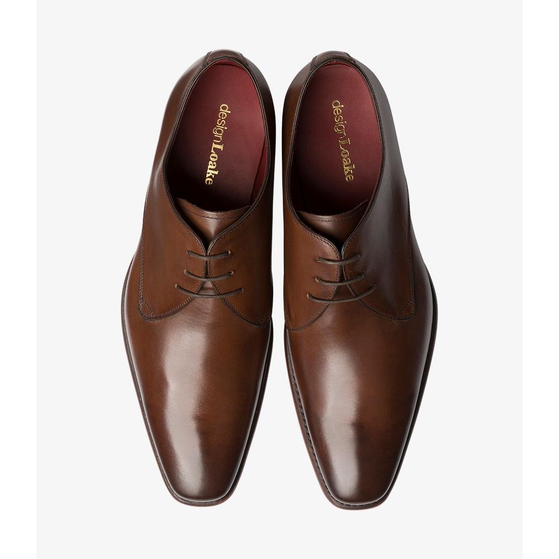 Loake Mens Bressler Dark Brown Leather Lace Up Shoe