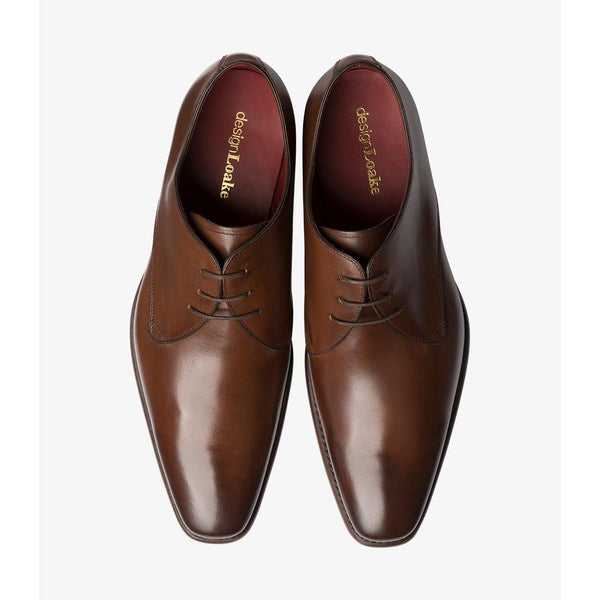 Loake Mens Bressler Dark Brown Leather Lace Up Shoe