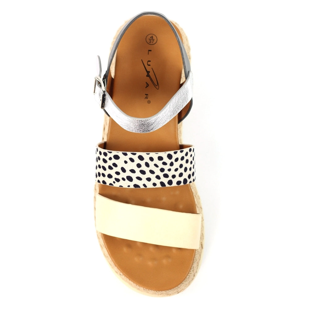 Lunar JLH493 Summer Ladies Beige Other Buckle Sandals