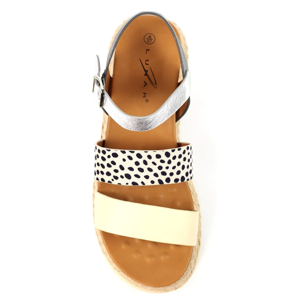 Lunar JLH493 Summer Ladies Beige Other Buckle Sandals
