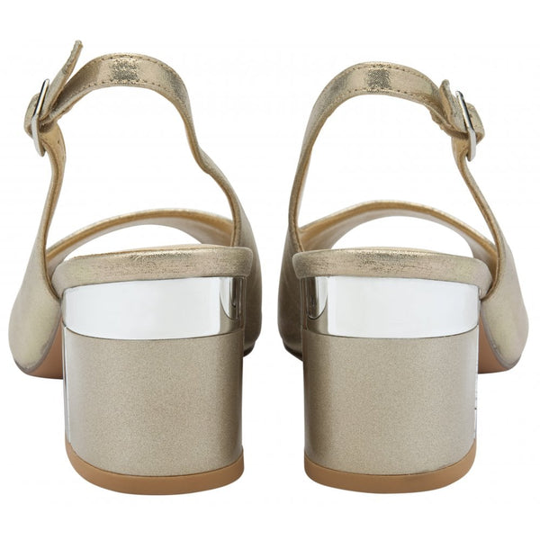 Lotus Evelyn Ladies Gold Sling Back Shoes