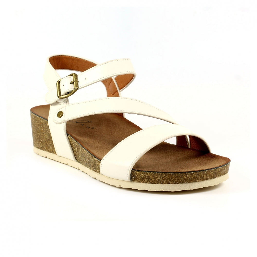 Lunar JLH358 Cluster Ladies White Other Buckle Sandals