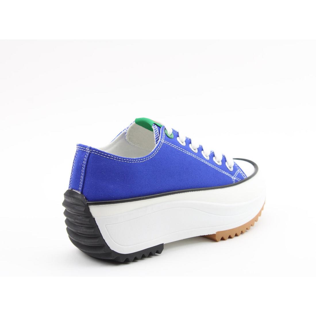 Heavenly Feet Strata Ladies Blue Textile Vegan Lace Up Trainers