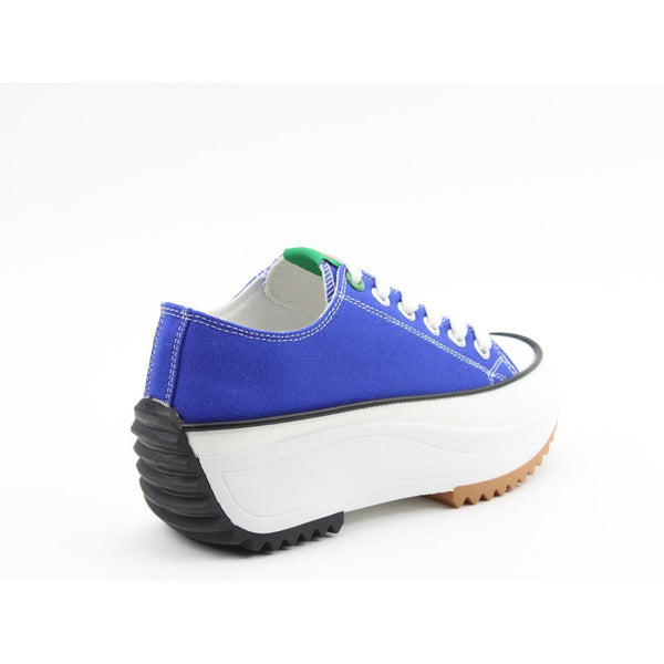 Heavenly Feet Strata Ladies Blue Textile Vegan Lace Up Trainers
