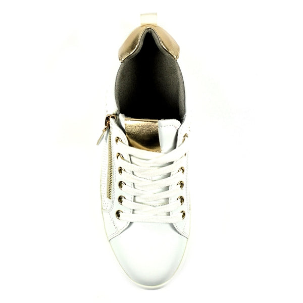 Lunar DLB042 Nia Ladies White Other Lace Up Trainers