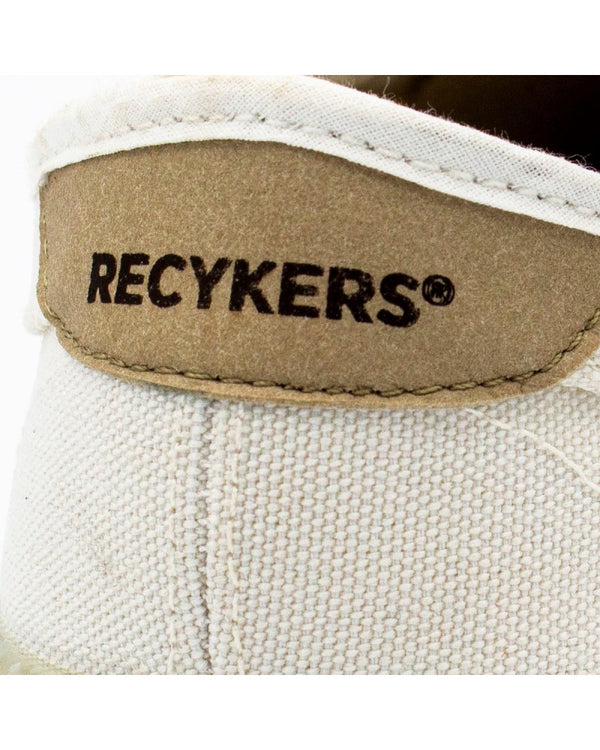 Recykers Peckham Ladies White Lace up trainers