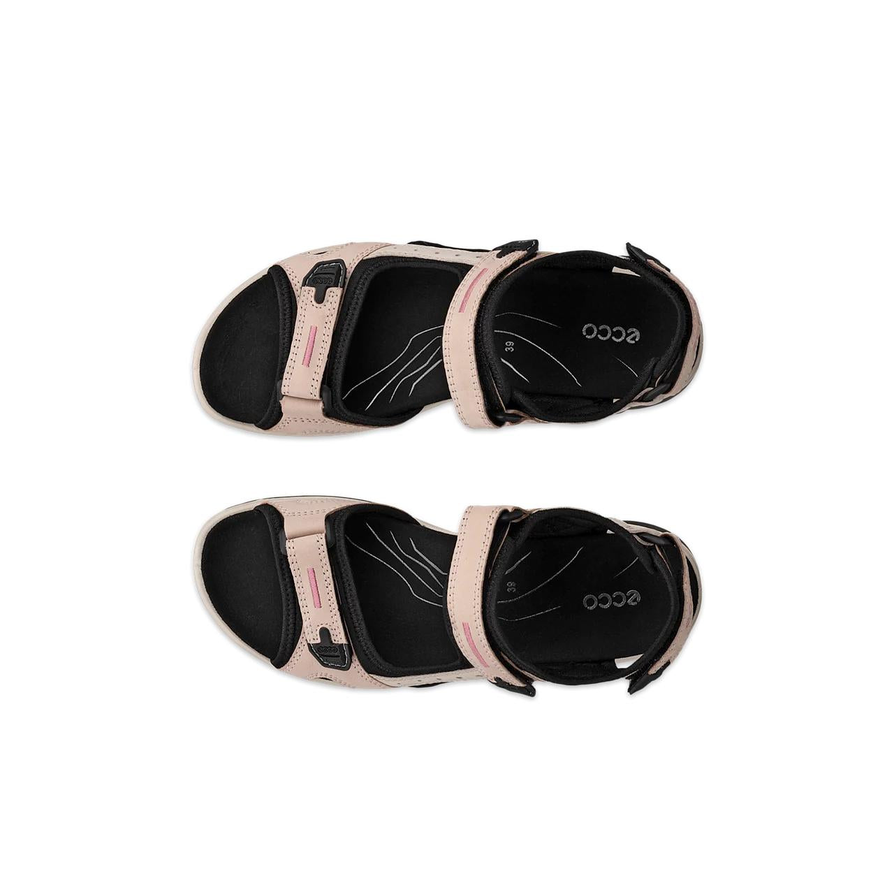 Ecco Offroad Yucatan Ladies Rose Dust/Limestone Nubuck Touch Fastening Sandals